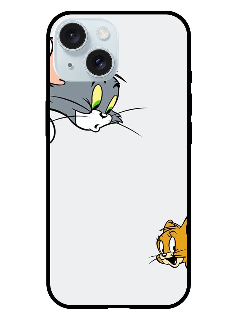 Theodor Protective Case Anti Scratch Shock Proof Bumper Cover For iPhone 15 Tom Jerry - Image 1