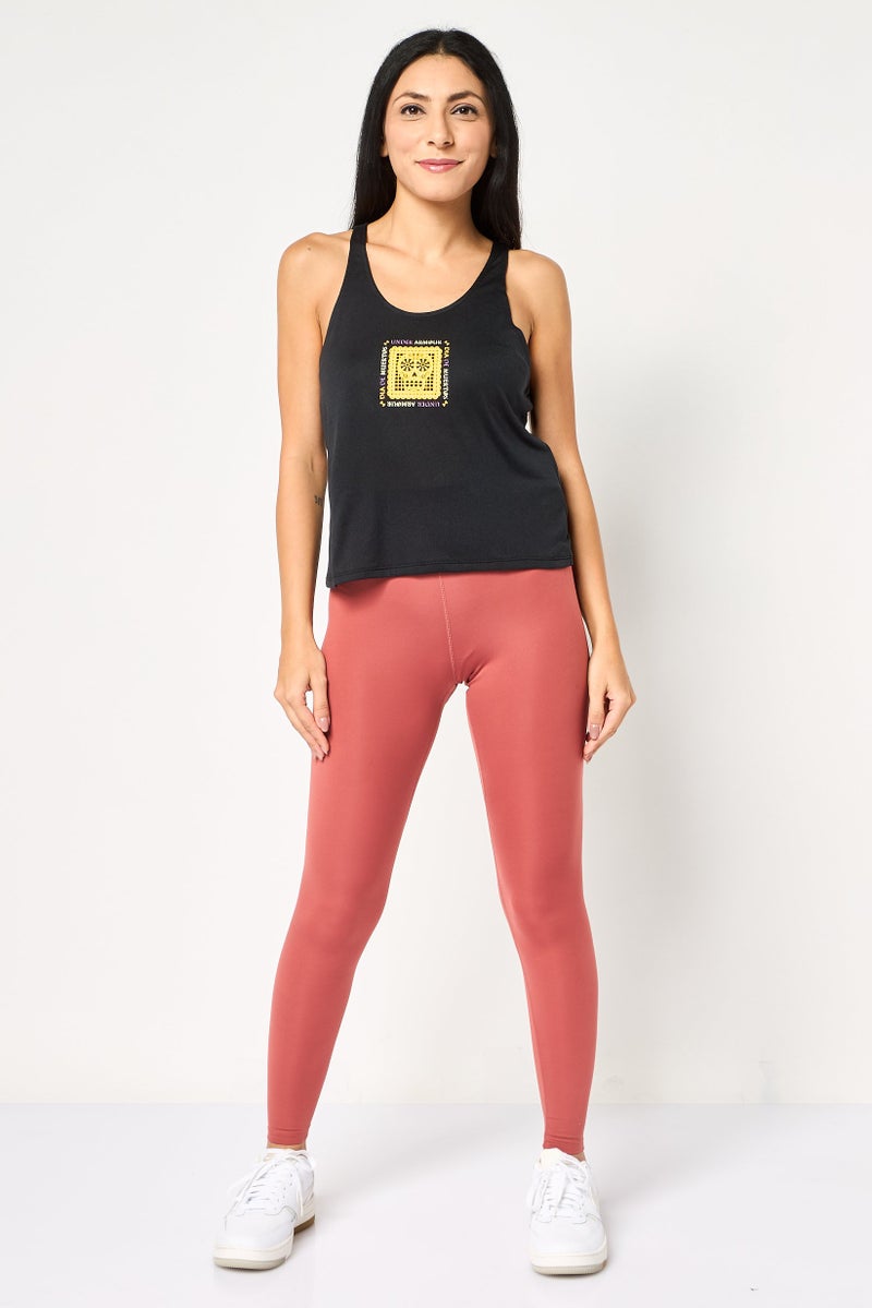 UNDER ARMOUR Women Loose Fit Sleeveless Training Tank Top, Black - Image 4