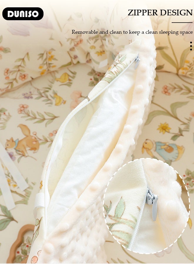 DUNISO Cot Bumper, Crib Bumper, Breathable Mesh Cot Liner, Crib Rail Cover, Baby Boys Girls Nursery Breathable Crib Bed Liner Bumper Baby Crib Rail Cover Protector Guard Padded Cot Rail Wrap for Side Front Rails - Image 3