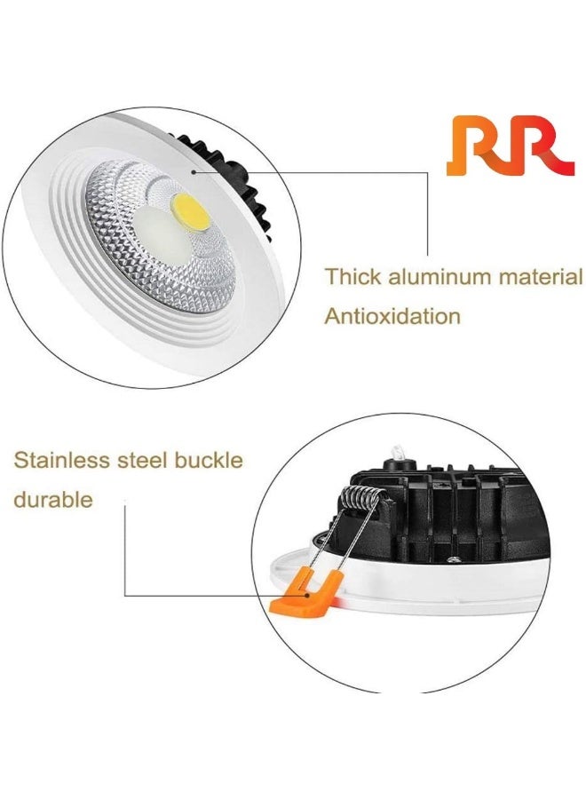 Rr Lighting Led Ceiling Down Lights Cob Concealed 230Vac Indoor Round Energy Saving 80 Lumen/Per Watts Soft Light With No Uv Suitable For Home Dining Living Office - Image 5