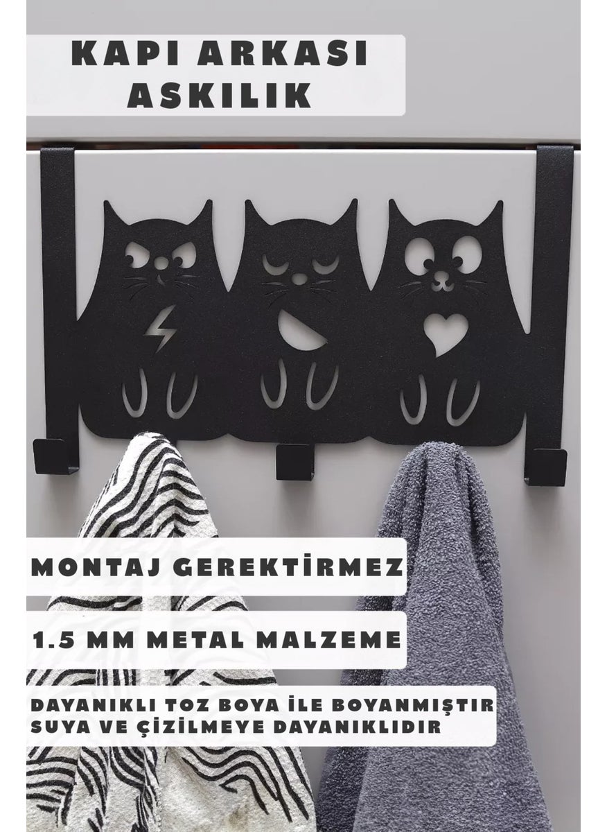 3Art Metal Metal American Door Hanger - Decorative Iron Bathroom Hanger  - Image 1