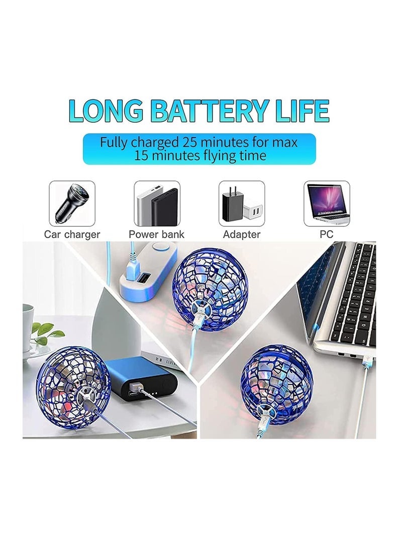 ECVV ECVV Flying Ball Spinner Toys - Flying Orb Magic Hand Controlled Flying Fidget Spinners Built-in RGB Lights Mini Drones Boomerang Orb UFO Toy - Gifts for Kids,Boys&Girls | RANDOM COLOR | - Image 4