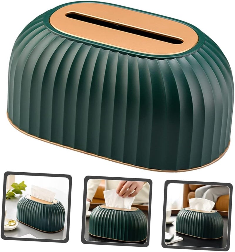 MAPPLE CREATION Premium ABS Plastic Desk Tissue Paper Holder Storage Organizer Paper Towel Dispenser Container for Office, Living Room, Bedroom, Bathroom, Night Stand & Desk (Green) - Image 5