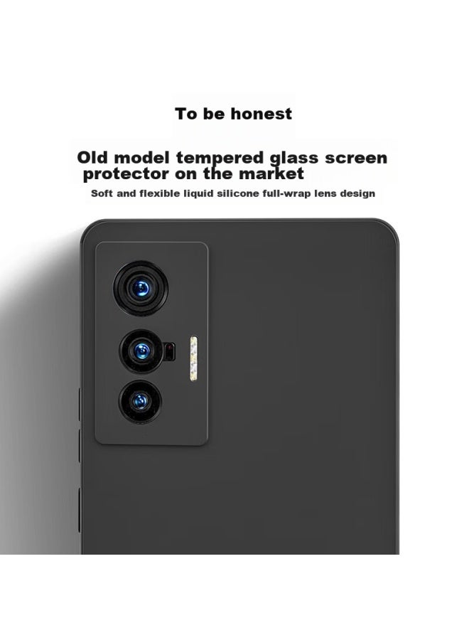 Hotfire Phone Case For Vivo X70, Vivo X70 Protective Cover, Full Lens Protection Upgraded Frosted Anti-drop Slim Silicone Soft Case For Men And Women - Dark Night Green - Image 4