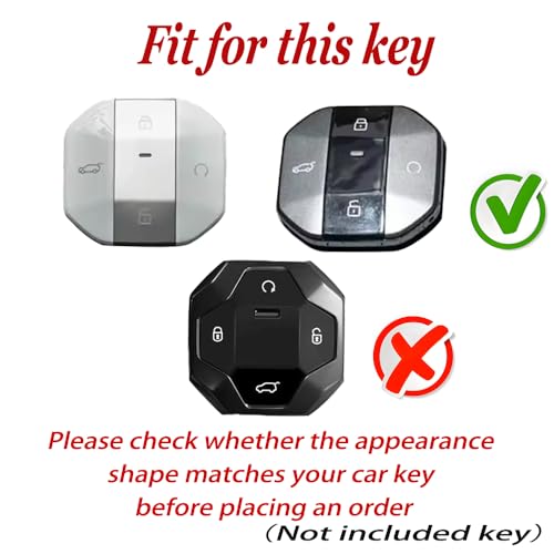 Ysbxitu Key Case Cover Compatible with Chery Jetour Freedom Shanhai T1 Traveller 2024 2025 Key Controller Protective Cover Durable Car Accessories Keychain Clip Black - Image 2
