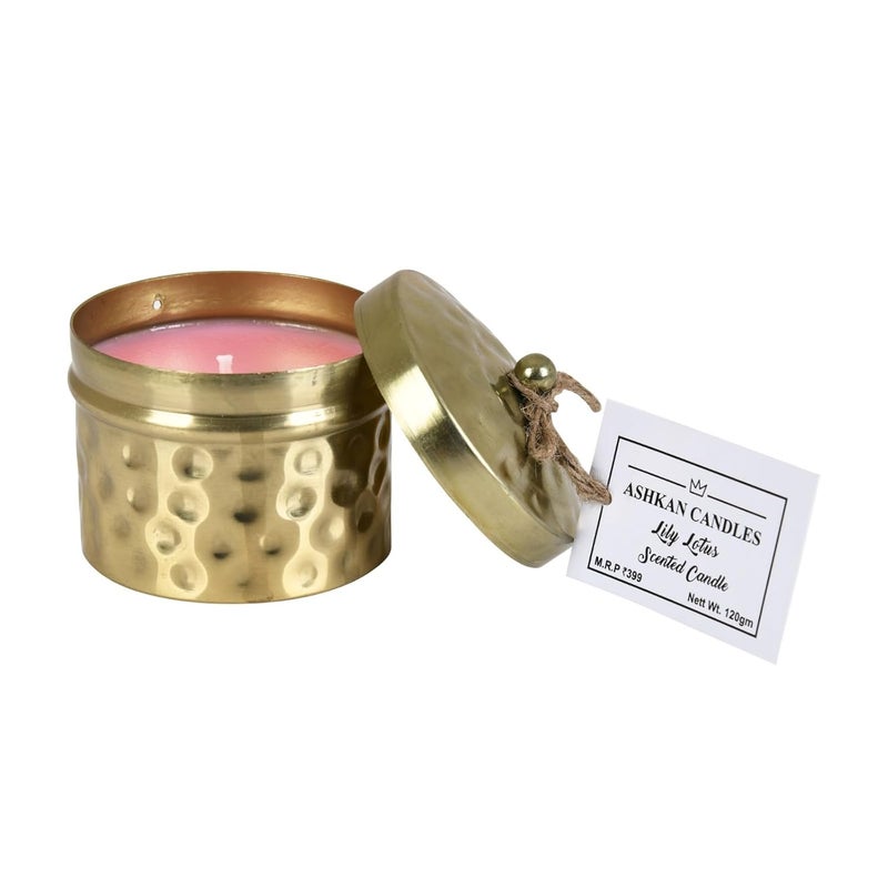 ASHKAN CANDLES Ashkan Candles Hammered Jar Soy Candle 120g Perfect for Adding a Touch of Magic to Your Diwali Festivities or as a Thoughtful Gift to Loved Ones - Image 2