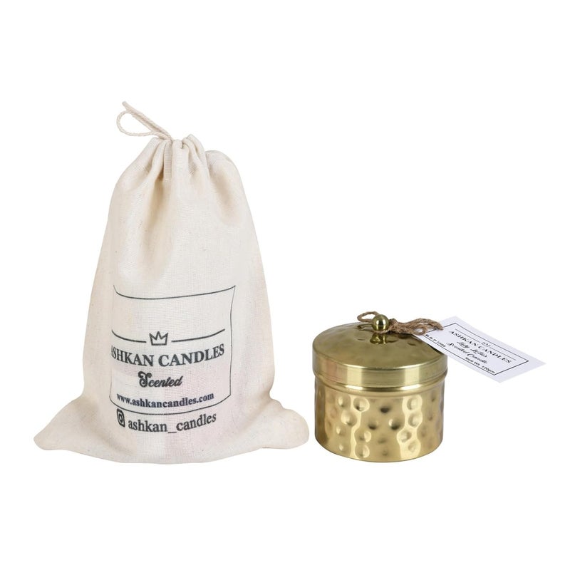 ASHKAN CANDLES Ashkan Candles Hammered Jar Soy Candle 120g Perfect for Adding a Touch of Magic to Your Diwali Festivities or as a Thoughtful Gift to Loved Ones - Image 1