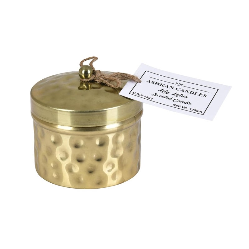 ASHKAN CANDLES Ashkan Candles Hammered Jar Soy Candle 120g Perfect for Adding a Touch of Magic to Your Diwali Festivities or as a Thoughtful Gift to Loved Ones - Image 5