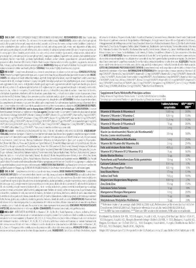 Biotechusa One-A-Day Multivitamin, Dietary Supplement Tablets With Vitamins And Minerals, 100 Tablets - Image 4