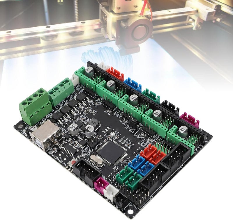 3D Printer Control Board, Marlin Firmware Replacement Motherboard with Serial Chip for Stable Connection, Color Coded Terminals, Compatible with A4988 TMC2209 TMC2208 TFT - Image 5