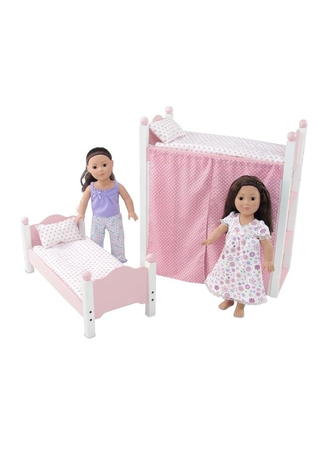 Emily Rose - Emily Rose 18" Doll Loft Bunk Bed, Doll Beds for 18 Inch Dolls, Baby Doll Bunkbed with Storage Shelves, Bedding & Ladder, Mini Furniture Doll Storage Organizer Shelf Dolls, Fits Most 14-19" Dolls - Image 1