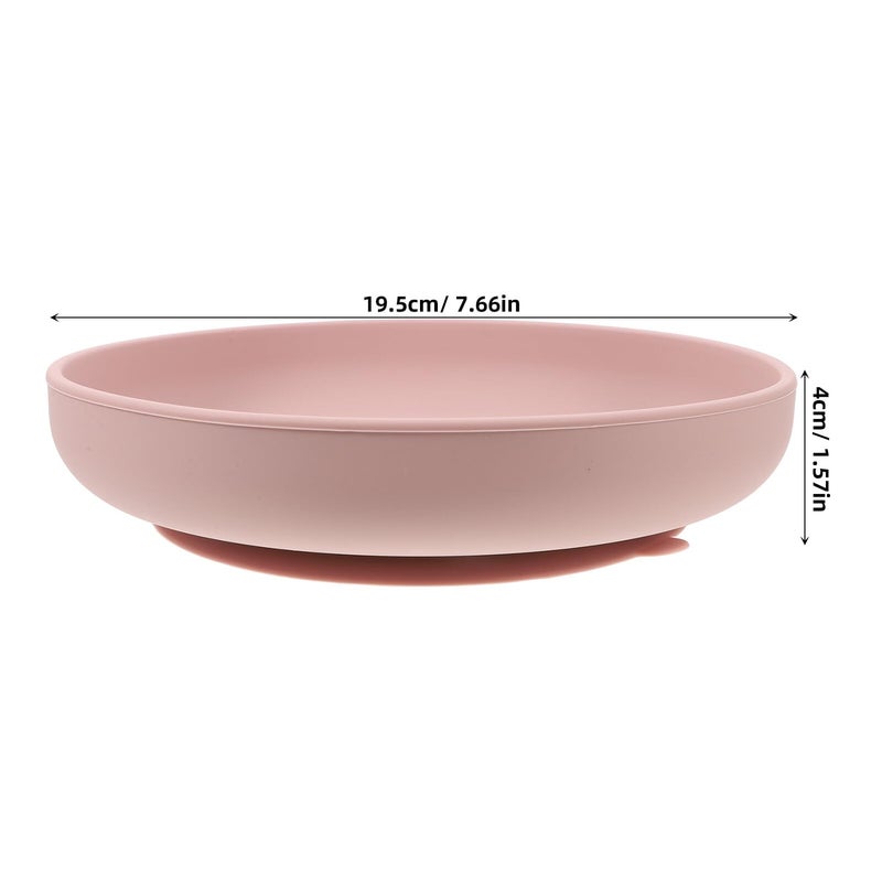 Soft Silicone Suction Plate Non Slip Food Tray with Raised Edges Easy to Clean - Image 3