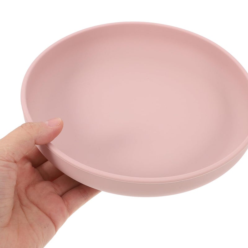 Soft Silicone Suction Plate Non Slip Food Tray with Raised Edges Easy to Clean - Image 4