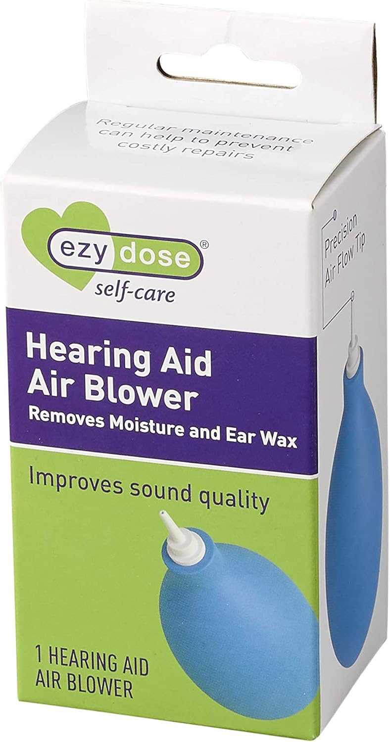 EZY DOSE Hearing Aid Blower, Clears Moisture & Ear Wax, Helps Improve Sound Quality, Help Prevent Hearing Aid Repairs, Easy to Use and Convenient for Travel, Blue, BPA Free - Image 2