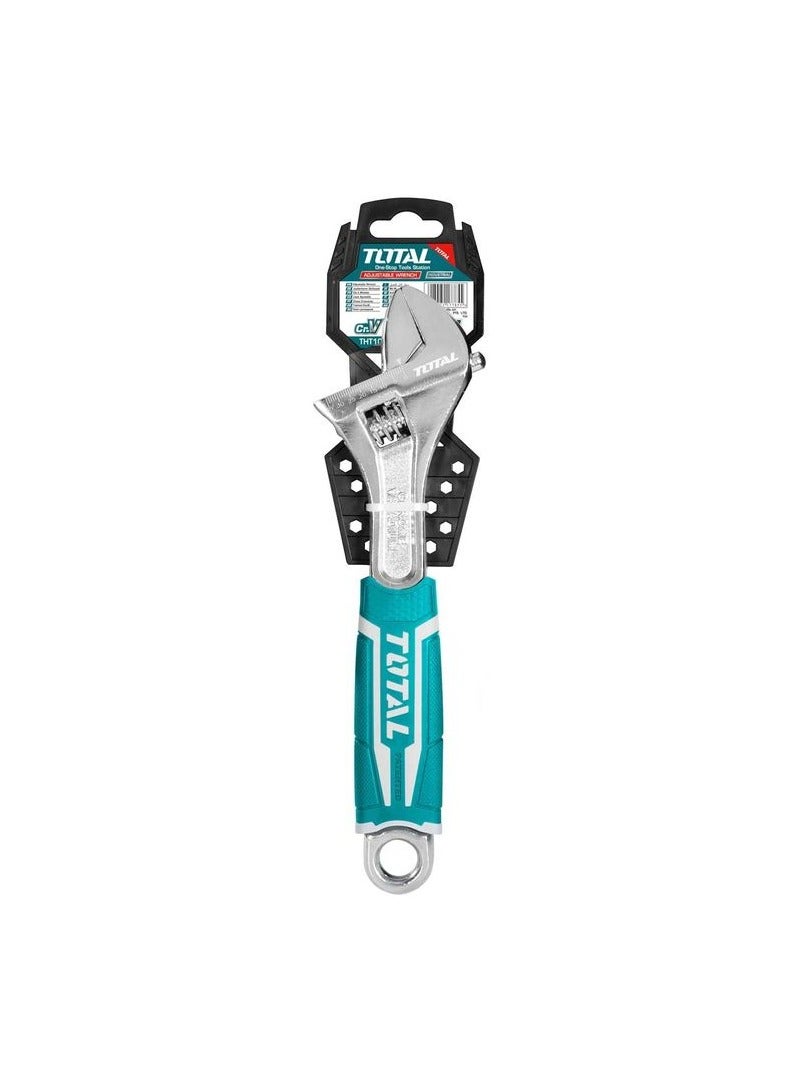 TOTAL THT101086 Chrome vanadium With Better Rubber Grip Adjustable Wrench 200mm 8 Single Sided Adjustable Wrench  - Image 1
