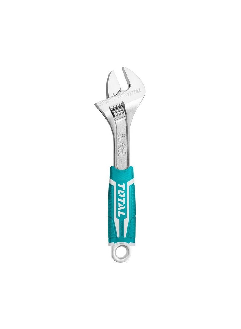 TOTAL THT101086 Chrome vanadium With Better Rubber Grip Adjustable Wrench 200mm 8 Single Sided Adjustable Wrench  - Image 3