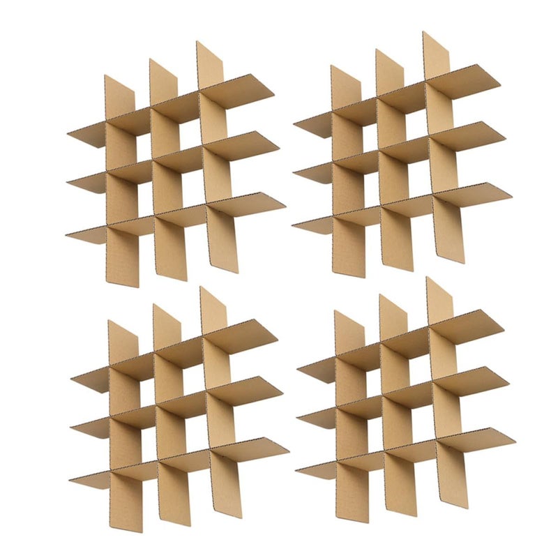 Corrugated Cardboard Dividers 335x335x80mm 24 Pcs 16 Compartments for Glassware Plates Packaging - Image 2