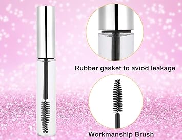ANGGREK 10ml Empty Mascara Tube and Wand for Castor Oil Refillable Mascara Tube DIY Eyelash Cream Container Bottle Clear Mascara Bottle - Image 5