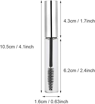 ANGGREK 10ml Empty Mascara Tube and Wand for Castor Oil Refillable Mascara Tube DIY Eyelash Cream Container Bottle Clear Mascara Bottle - Image 4