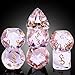 DNDND 7Piece Glass DND Dice Set Multifaceted Pink Dice Set for Dungeons and Dragons Tabletop Gaming Collectors Premium Gift Box Durable Design Pink - Image 2