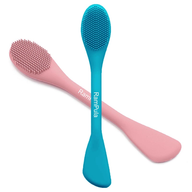 RamPula Pore Brush & Face Mask Applicator, Lymphatic Drainage Brush | Face Scrubber, Silicone Jelly Brush for Deep Pore Cleansing, Face Brush for Lymphatic Drainage Massager, Applicator for Mud, Clay - Image 1