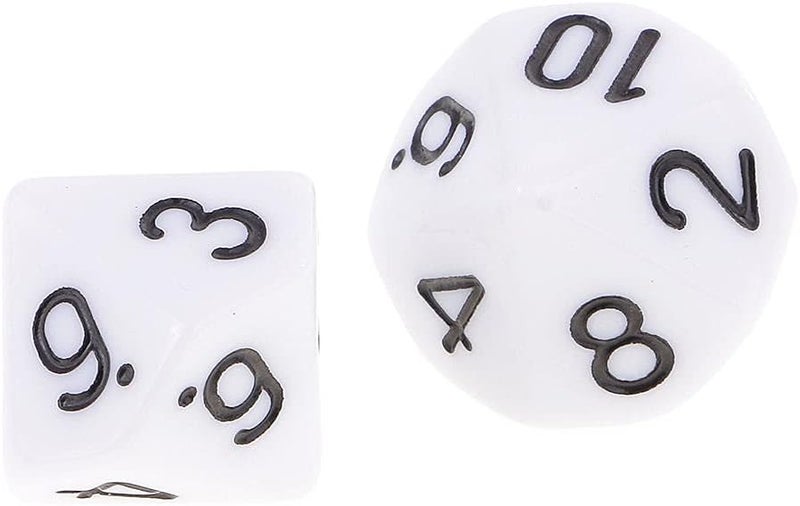 klarako 10pcs 10 Sided Dice D10 Polyhedral Dice for DND RPG MTG White - Image 5