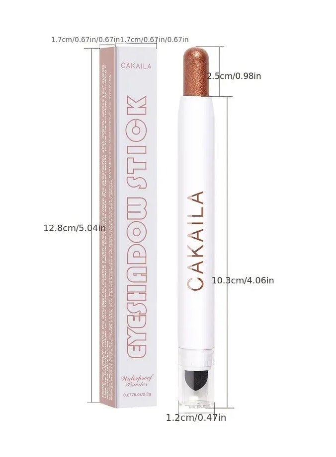 CAKAILA Vibrant Shimmer Eyeshadow Stick - 2-in-1 Creamy Eye Brightener & Highlighter with Soft, Smooth, Easy-to-Apply Formula for Music Festival, Party, and Everyday Use - Long-Lasting, Water-Resistant, and Cruelty-Free 01  - Image 5