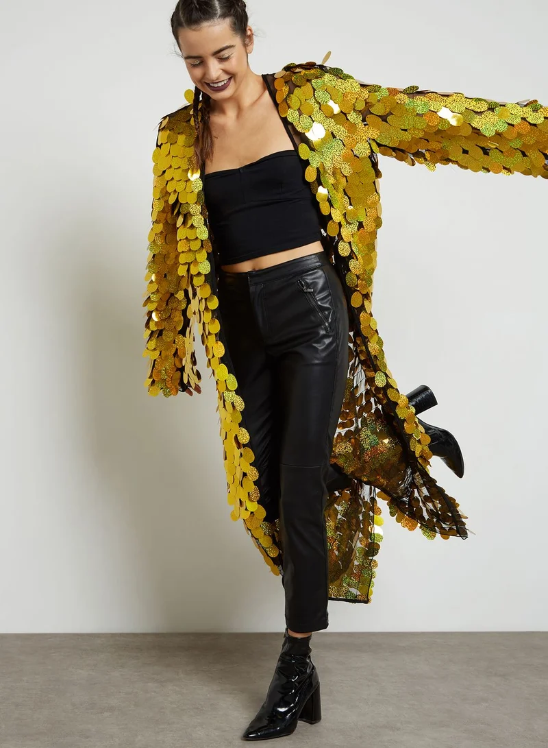 Jaded London Hologram Sequin Kimono