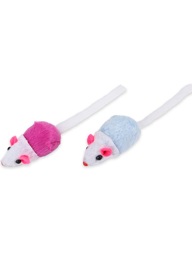 14 Pieces Plush Mouse Pet Toy Set Multicolour 24x24x7.5cm - Image 4