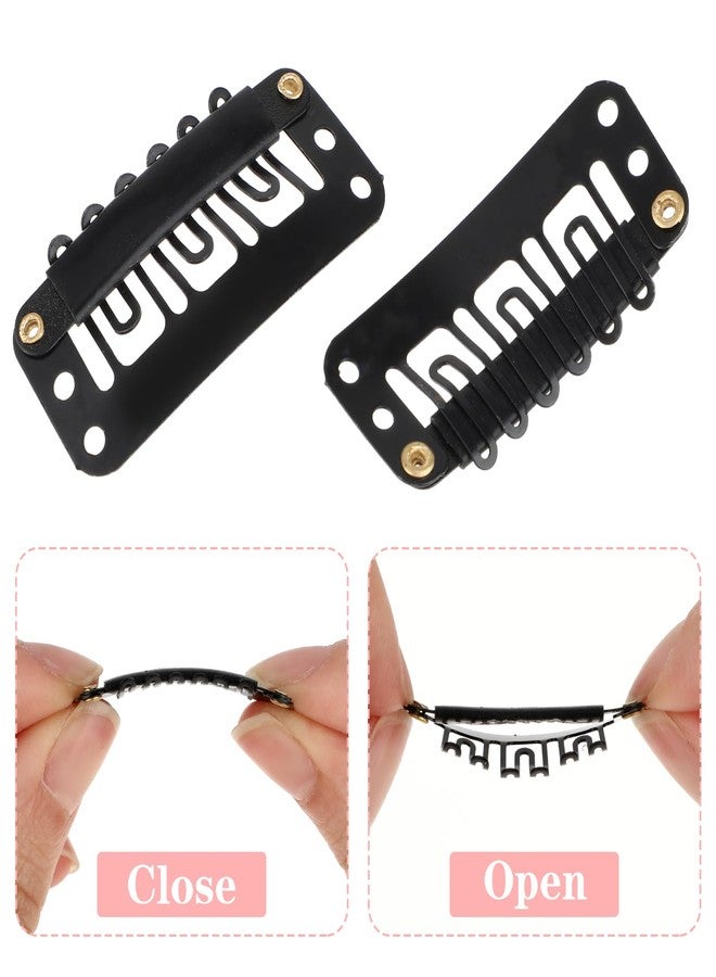 BLUSHIA 12Pcs Hair Extension Clips| Hair Patch Clips| Hair Wig Clips| Hair Attachement Clips| Durable & Heavy| Tic-Tac Mechanism| 1 inch - Image 3