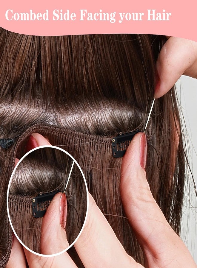 BLUSHIA 12Pcs Hair Extension Clips| Hair Patch Clips| Hair Wig Clips| Hair Attachement Clips| Durable & Heavy| Tic-Tac Mechanism| 1 inch - Image 4