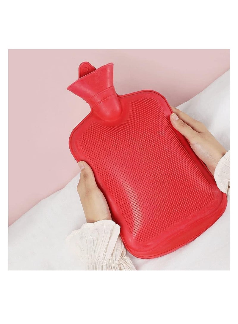 Generic Hot Water Bag BPA Free Hot Water Bottle For Shoulder Neck and Muscle Pain Hand And Feet Warmer Menstrual Cramps Hot Compress And Cold Therapy (Random Color,...  - Image 3