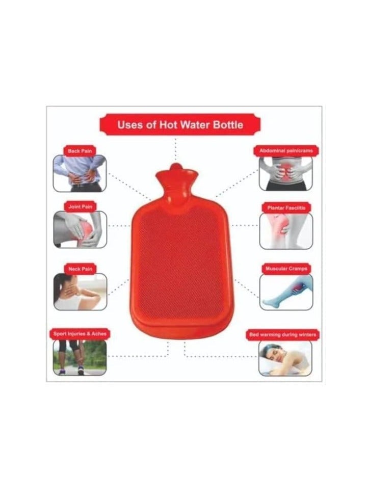 Generic Hot Water Bag BPA Free Hot Water Bottle For Shoulder Neck and Muscle Pain Hand And Feet Warmer Menstrual Cramps Hot Compress And Cold Therapy (Random Color,...  - Image 4