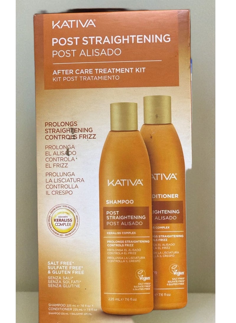 Kativa Post Straightened Salt Free Shampoo And Conditioner Kit - Image 1