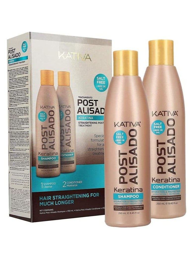 Kativa Post Straightened Salt Free Shampoo And Conditioner Kit - Image 5