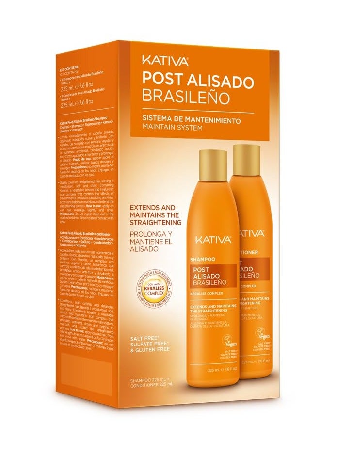 Kativa Post Straightened Salt Free Shampoo And Conditioner Kit - Image 3