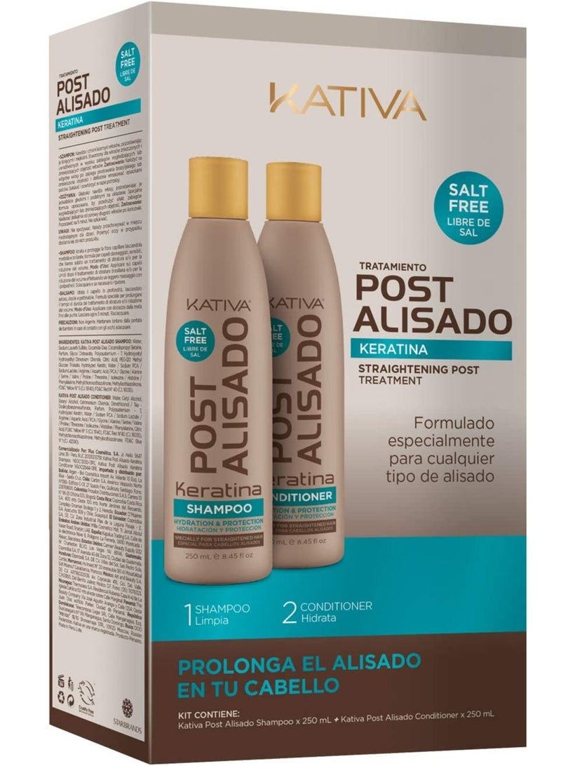 Kativa Post Straightened Salt Free Shampoo And Conditioner Kit - Image 4