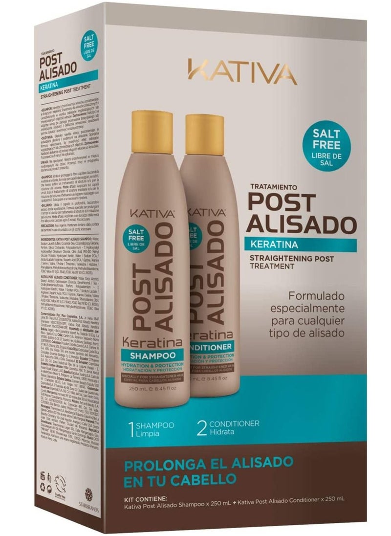 Kativa Kativa Post Straightened Salt Free Shampoo And Conditioner Kit  - Image 1