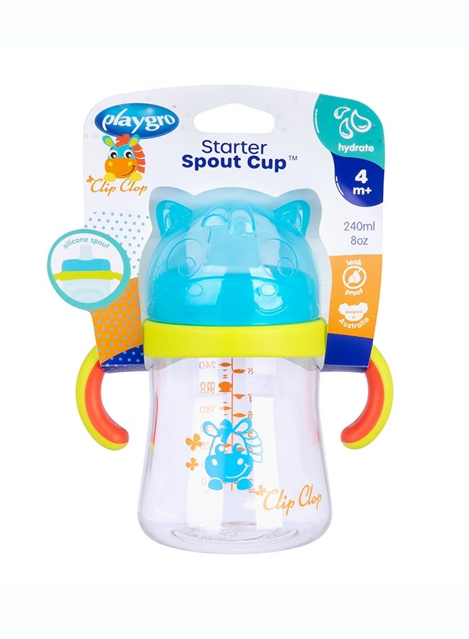 Playgro Clip Clop Starter Spout Cup 4M+ – BPA-Free Baby Training Cup with Soft Spout, Easy-Grip Handles, Spill-Resistant Design for Infant Weaning & Self-Feeding - Image 5