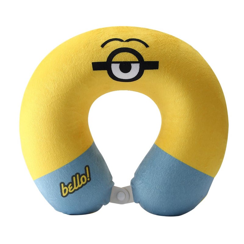 وسادة سفر مينيسو مينونز سوبر ناعمة مصنوعة من الذاكرة على شكل حرف U مجموعة مينونز للسفر والمنزل نمط عشوائي