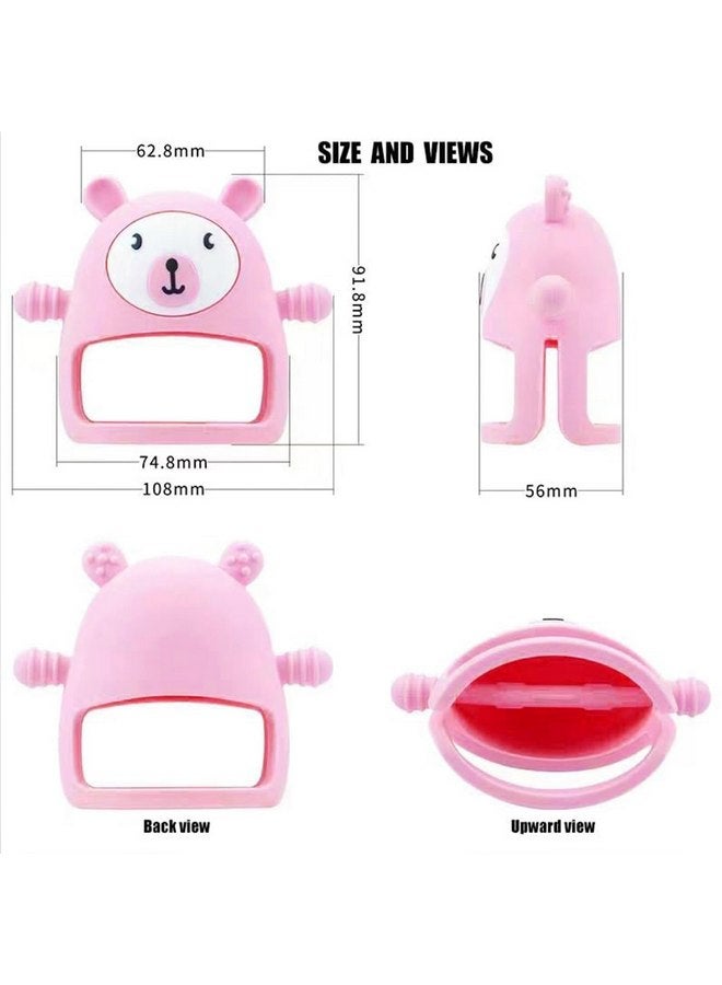 MR LION Baby Teething Toy, Silicone Baby Teether Toy for Babies, Hand Teether Pacifiers for Infants, Silicone Baby Mitten Teether for Soothing Teething Pain Relief, Baby Chew Toy - Image 2