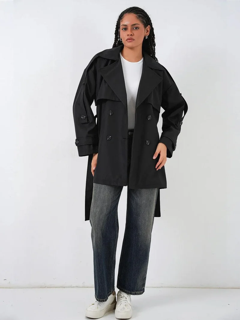 بيغ دارت BDART Double Breasted Buttoned Trench Coat