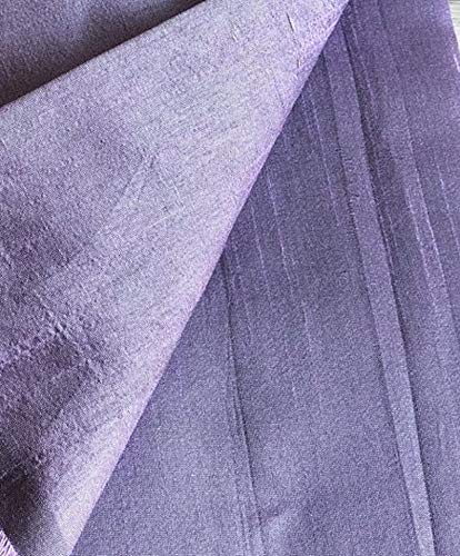 Bini Fabrics Banglori Raw Silk 45 Width Banglori Raw Silk Fabric Light Purple Can Be Used for Dresses Crafting Ect 4 Meter - Image 2