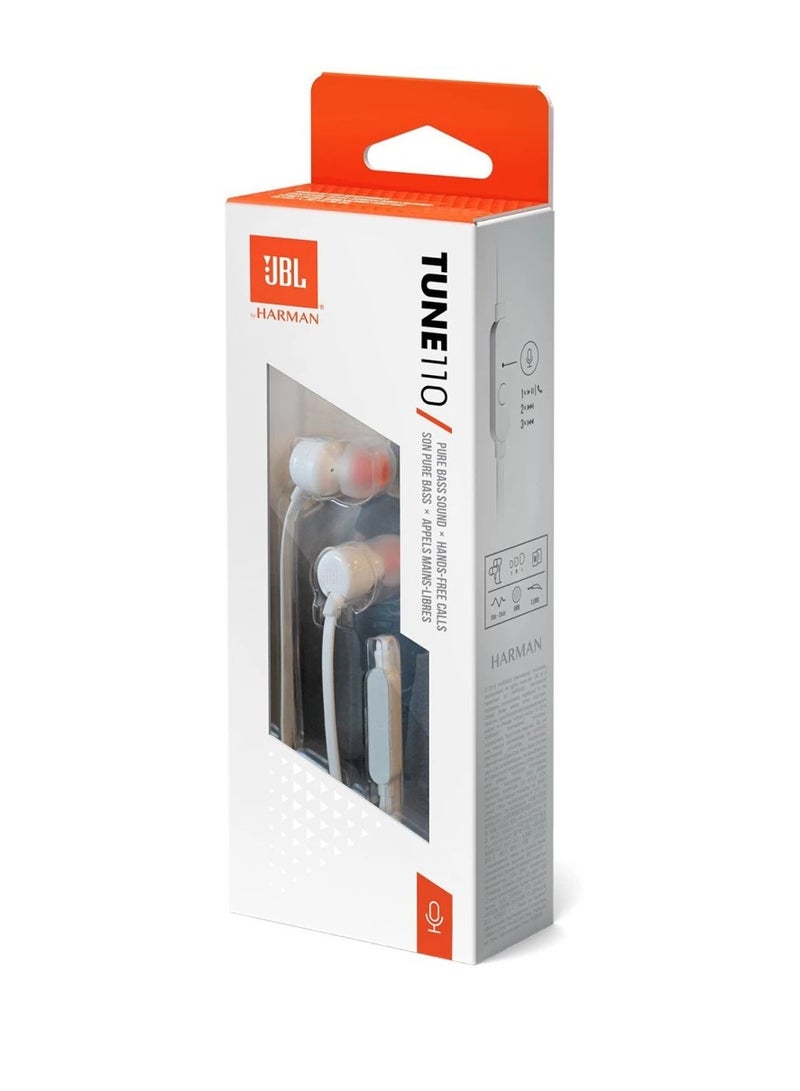 UBL Tune T110 Wired In -Ear Headphones  White - Image 4