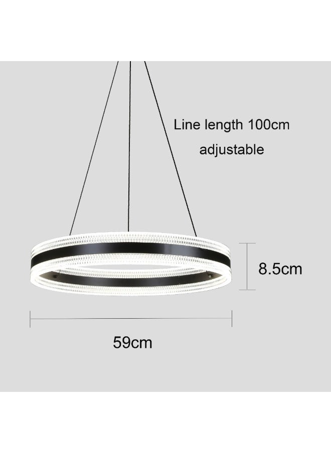 Hummer Modern black hanger with 3 lights, diameter 60 cm  - Image 1