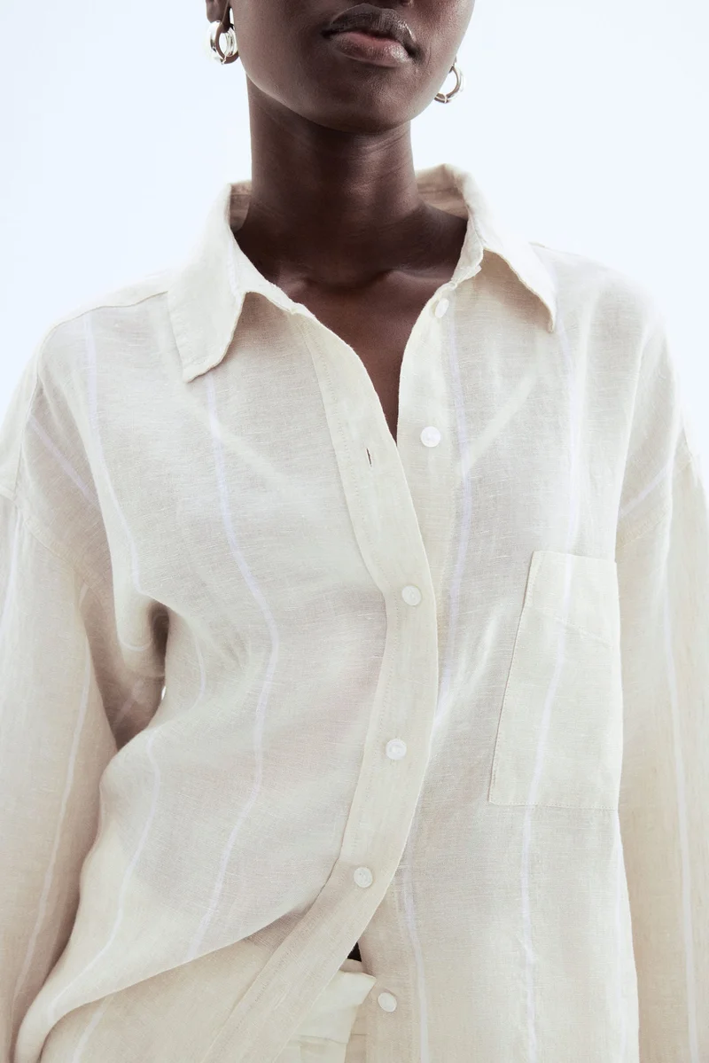 H&M Oversized linen shirt