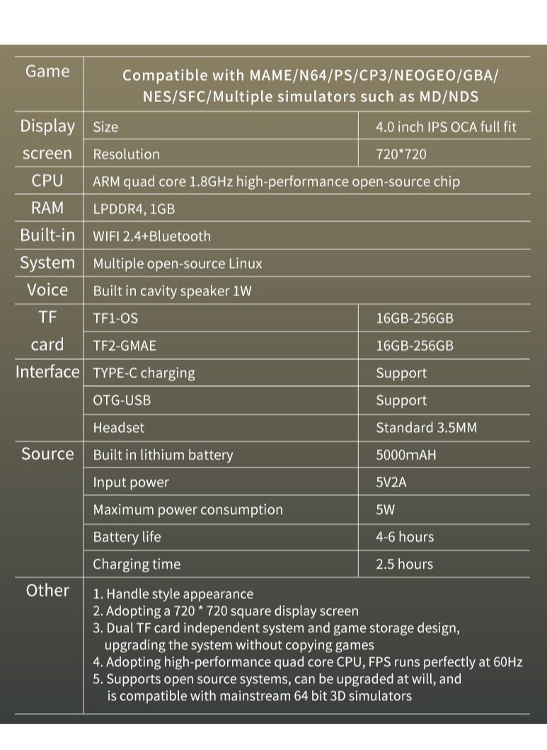 Powkiddy - RGB20SX Handheld Game Console with 10000 Gmaes, 4-Inch IPS Open Source Linux Retro Portable Gaming Console, 5000Mah Battery Handheld Emulator Gift for Kids Adults (Black, 64GB) - Image 1