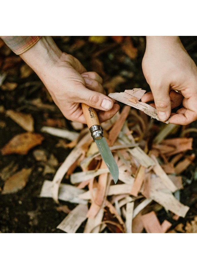 Opinel سكين جيب أوبينيل رقم 12 من الفولاذ المقاوم للصدأ، مقبض من خشب الزان - Image 4