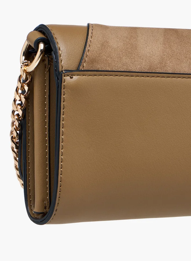Celeste Suede Crossbody Bag with Button Closure