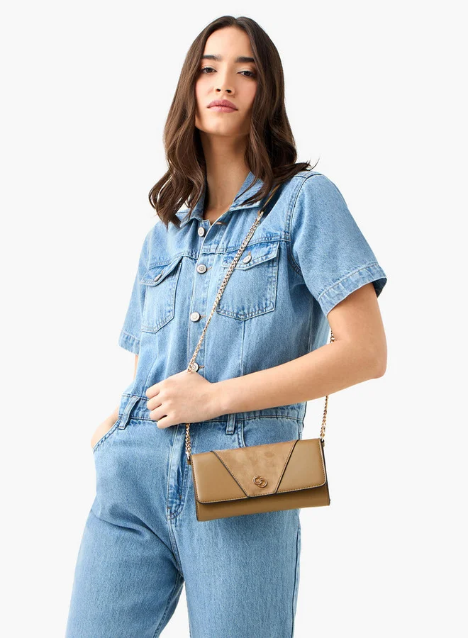 Celeste Suede Crossbody Bag with Button Closure